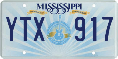 MS license plate YTX917