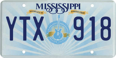 MS license plate YTX918