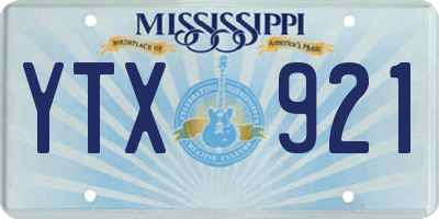 MS license plate YTX921