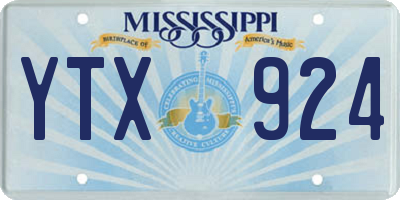MS license plate YTX924