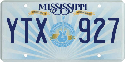 MS license plate YTX927