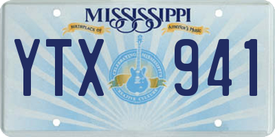 MS license plate YTX941