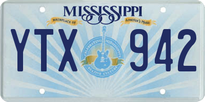 MS license plate YTX942