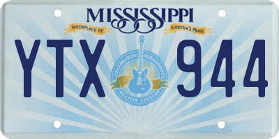 MS license plate YTX944