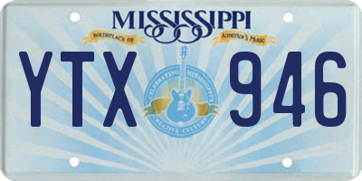 MS license plate YTX946