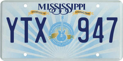 MS license plate YTX947