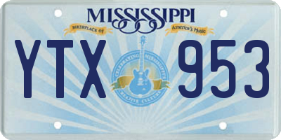 MS license plate YTX953