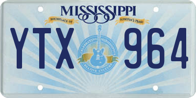 MS license plate YTX964