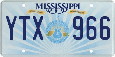MS license plate YTX966