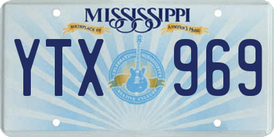 MS license plate YTX969