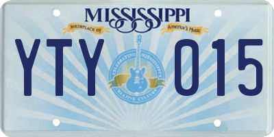 MS license plate YTY015