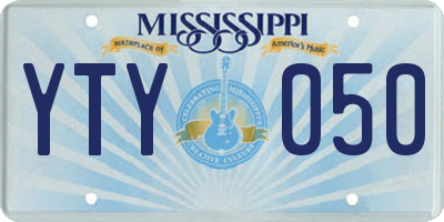MS license plate YTY050