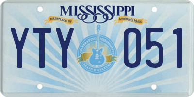 MS license plate YTY051