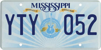 MS license plate YTY052