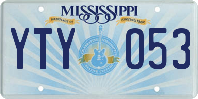 MS license plate YTY053