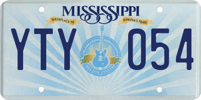 MS license plate YTY054