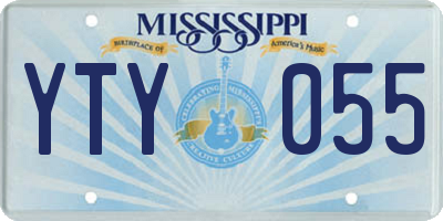 MS license plate YTY055