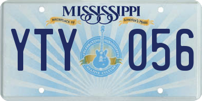 MS license plate YTY056