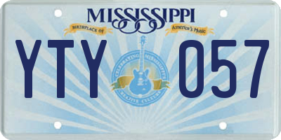 MS license plate YTY057