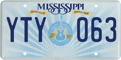 MS license plate YTY063