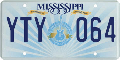 MS license plate YTY064