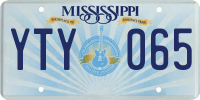 MS license plate YTY065