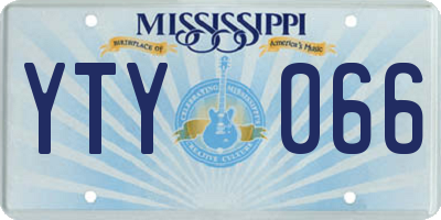 MS license plate YTY066
