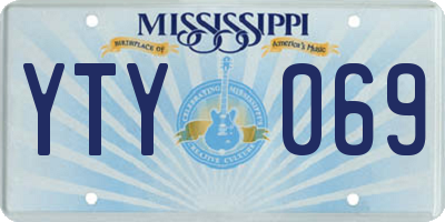 MS license plate YTY069