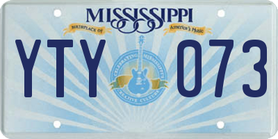 MS license plate YTY073
