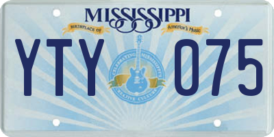 MS license plate YTY075