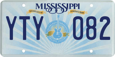 MS license plate YTY082