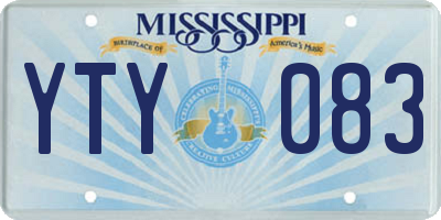 MS license plate YTY083