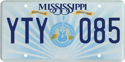 MS license plate YTY085