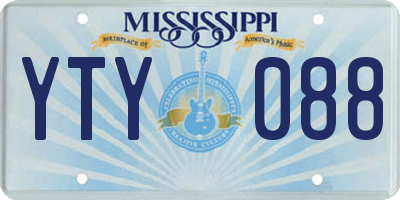 MS license plate YTY088