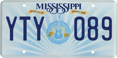 MS license plate YTY089