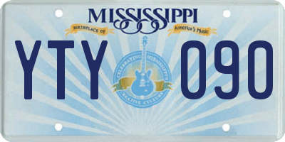MS license plate YTY090