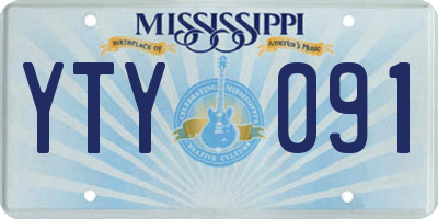 MS license plate YTY091