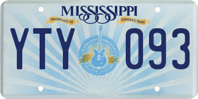 MS license plate YTY093