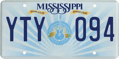 MS license plate YTY094