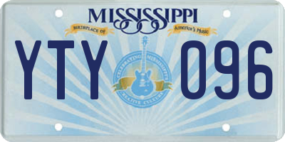 MS license plate YTY096