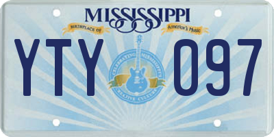 MS license plate YTY097