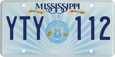 MS license plate YTY112