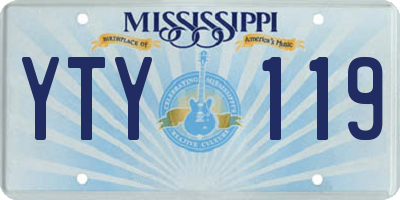 MS license plate YTY119