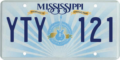 MS license plate YTY121