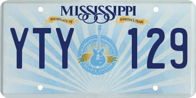 MS license plate YTY129