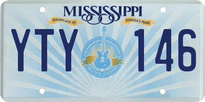 MS license plate YTY146