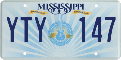 MS license plate YTY147