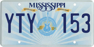 MS license plate YTY153