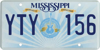 MS license plate YTY156