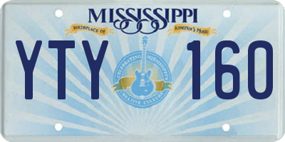 MS license plate YTY160
